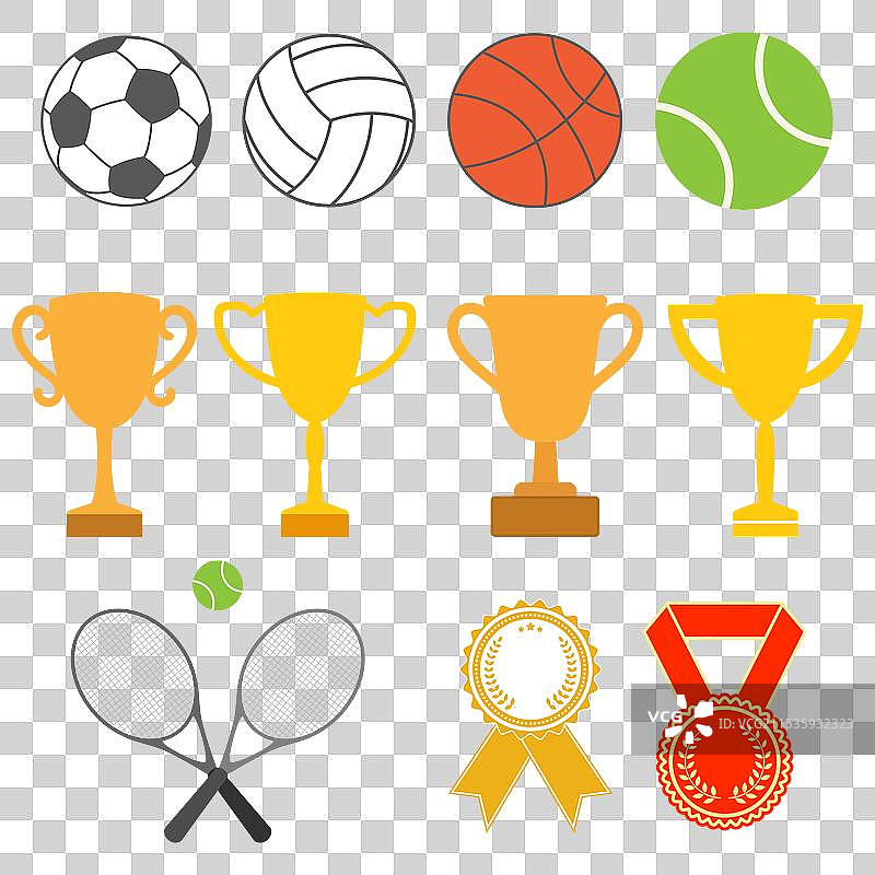 一组运动图标图片素材