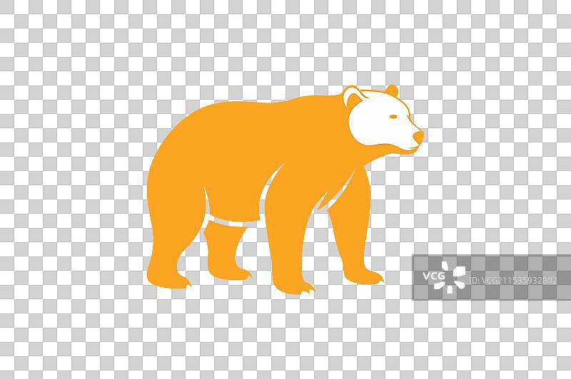 白色背景上的熊图片素材