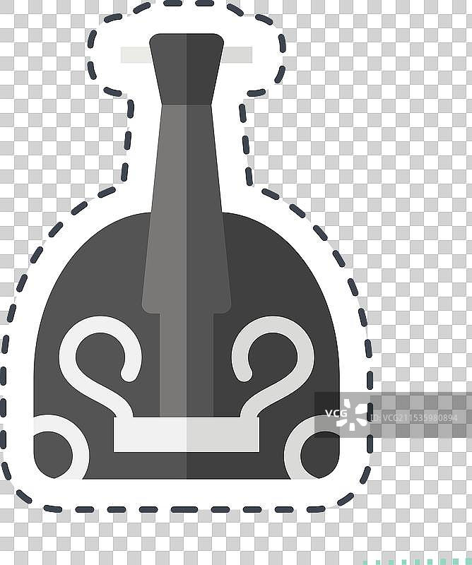 与俄罗斯相关的巴拉莱卡贴纸线条剪切图案图片素材