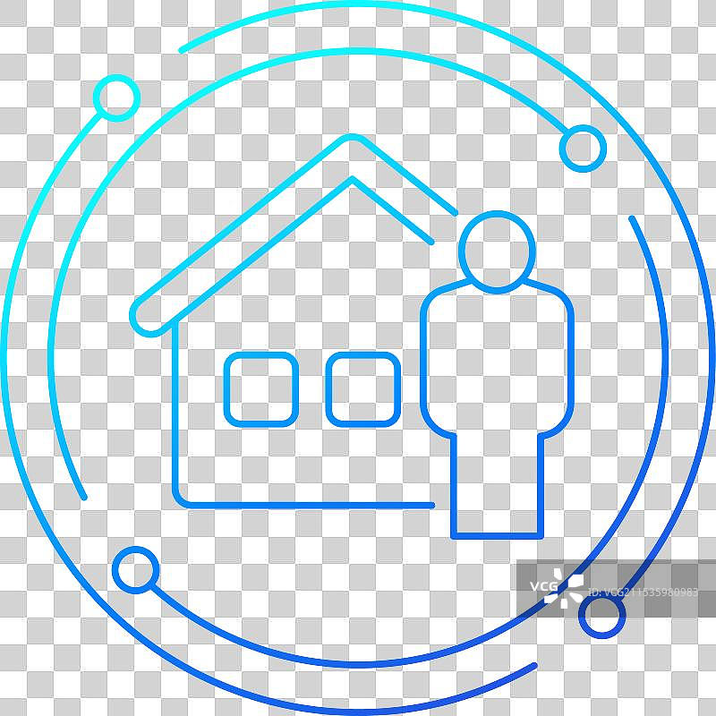 房东或房主图标线性设计图片素材