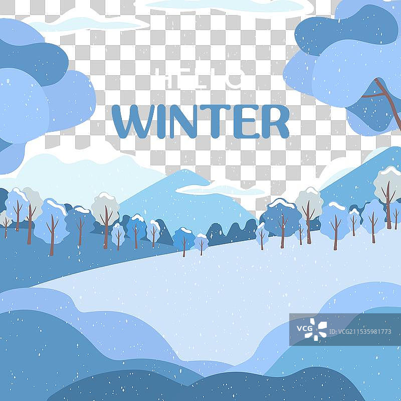 冬季明亮的抽象风景图片素材