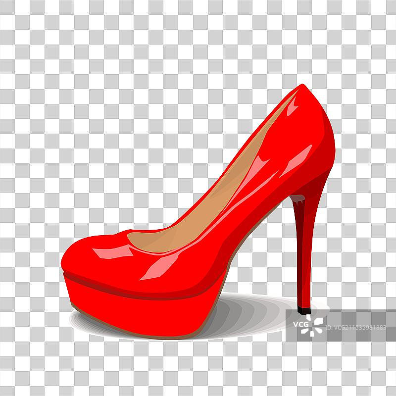 红色高跟鞋时尚女性风格图片素材