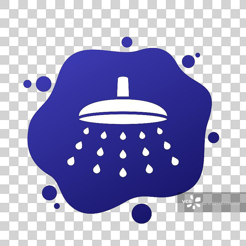 淋浴图标与淋浴头图片素材