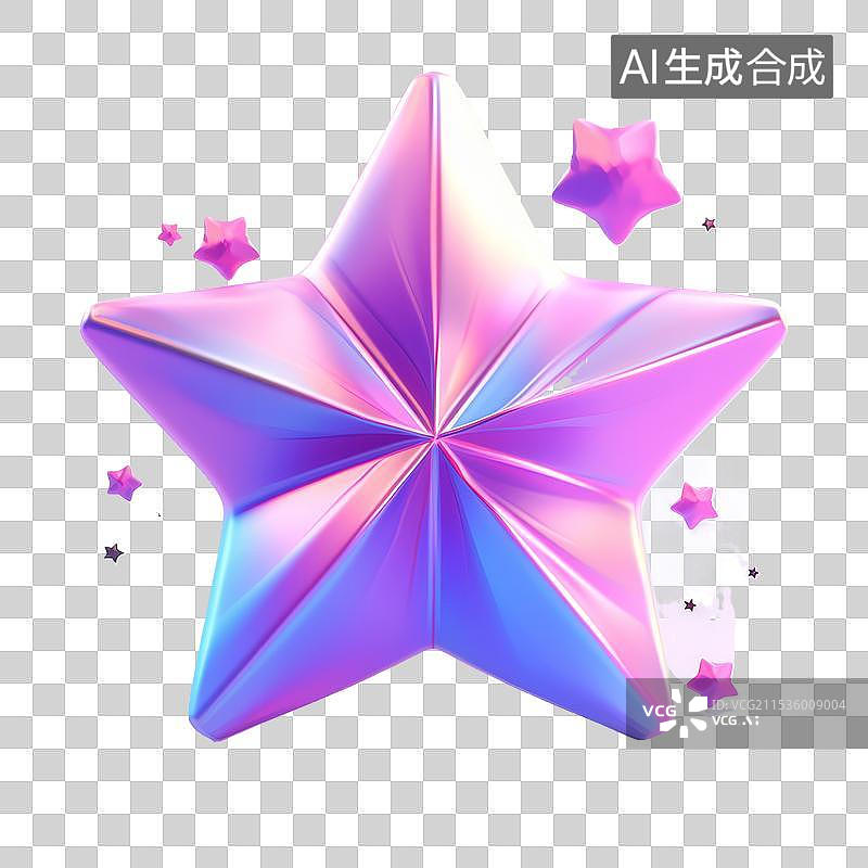 【AI数字艺术】五角星卡通元素图片素材
