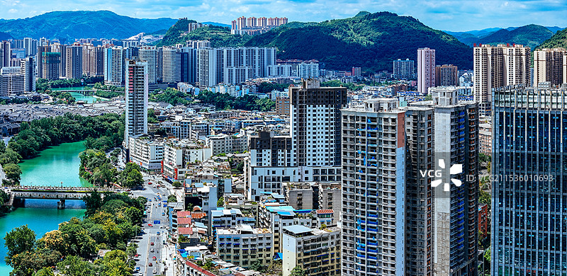 铜仁市 碧江区 三江公园 中南门古城 大明边城 文笔峰图片素材