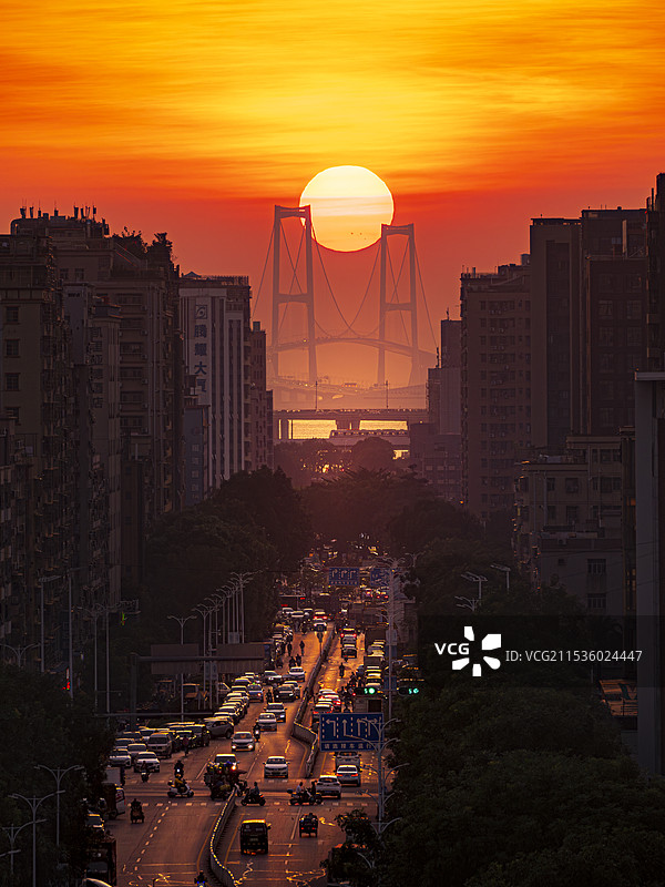 日落大道图片素材