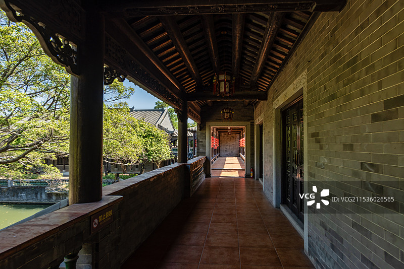 广东省东莞市道滘镇粤晖园岭南园林图片素材