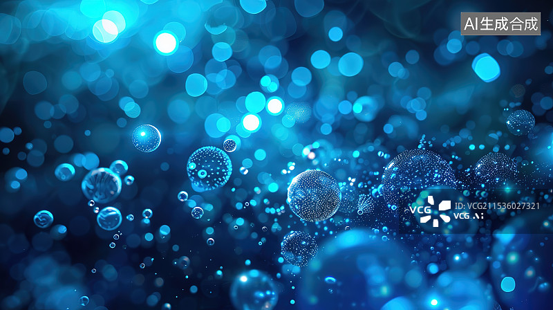 【AI数字艺术】气泡背景图片素材