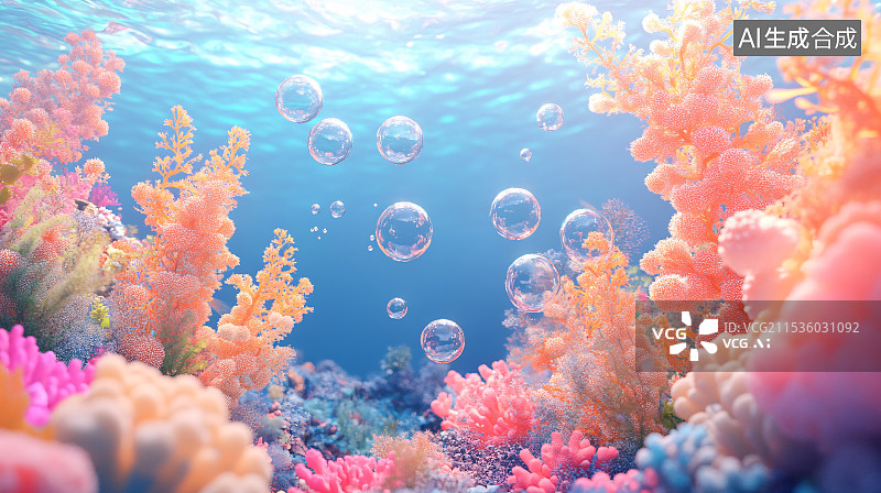 【AI数字艺术】海底世界插画图片素材
