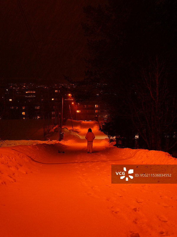 冬天挪威特罗姆瑟图片素材