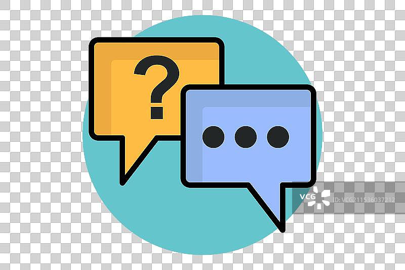 问题回答彩色轮廓图标相关图标图片素材