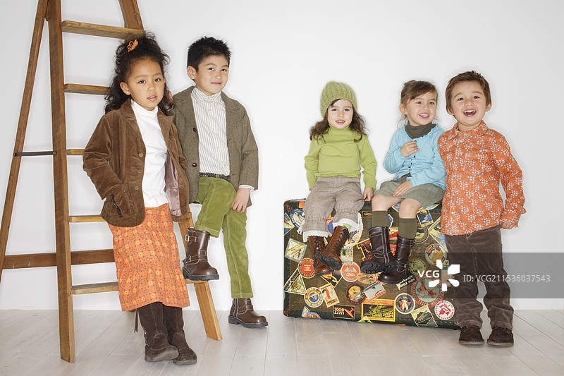 时尚的半身儿童图片素材