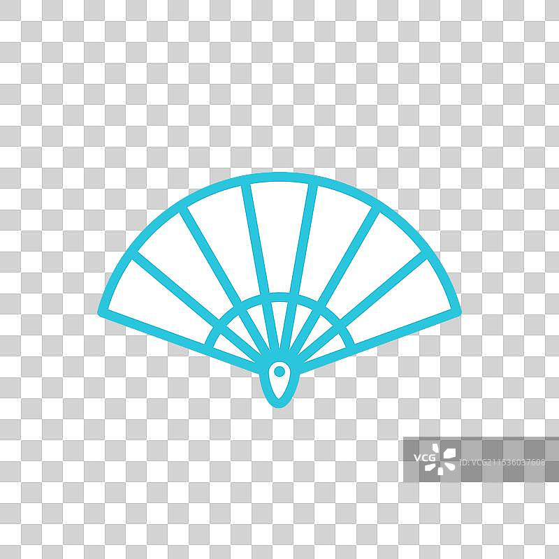 手扇图标，背景为白色图片素材