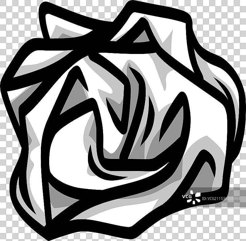 皱巴巴的纸球画作图片素材