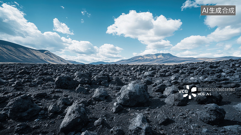 【AI数字艺术】海边鹅卵石图片素材