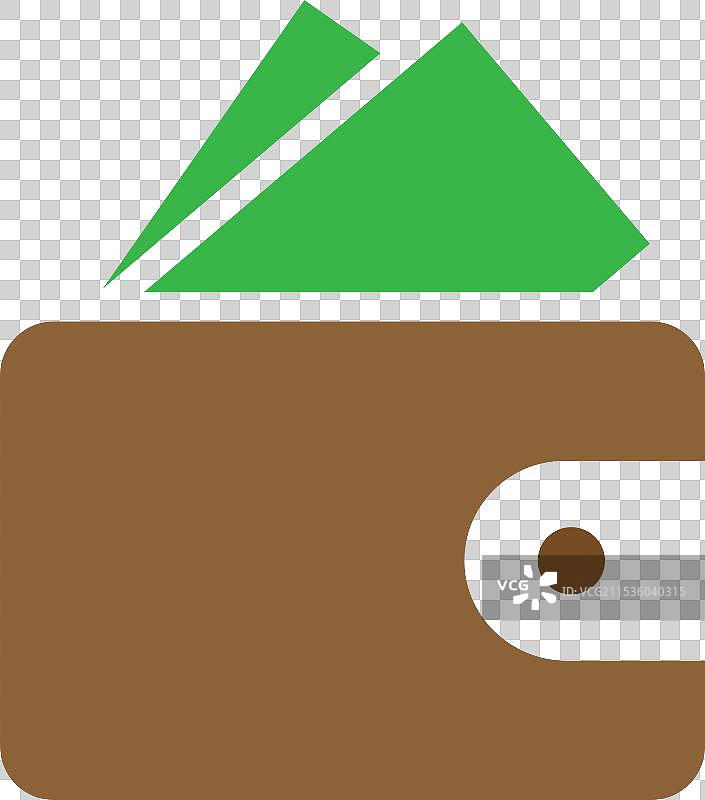 钱包图标标志设计模板，孤立展示图片素材