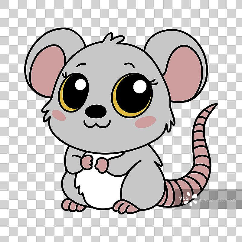 生肖鼠，新年标志图标图片素材