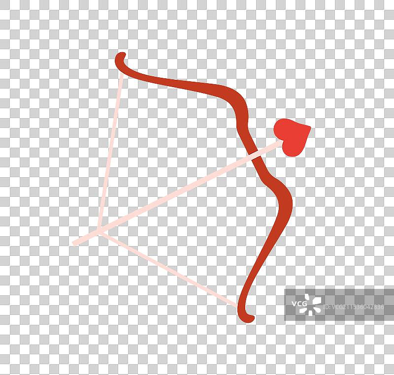 丘比特的弓和心形箭，爱与图片素材