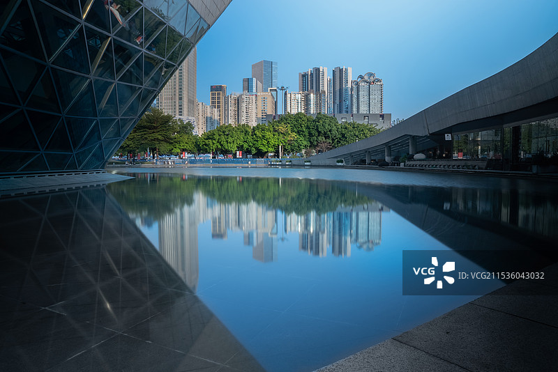 映射珠江城图片素材