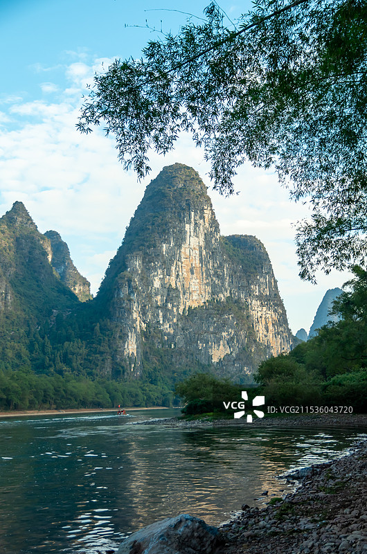 阳朔周边和漓江12月初冬的山水景色图片素材