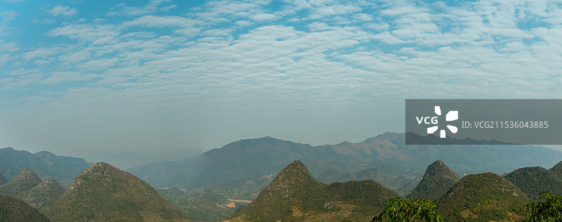 阳朔周边和漓江12月初冬的山水景色图片素材