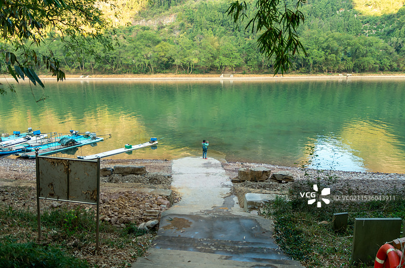 阳朔周边和漓江12月初冬的山水景色图片素材