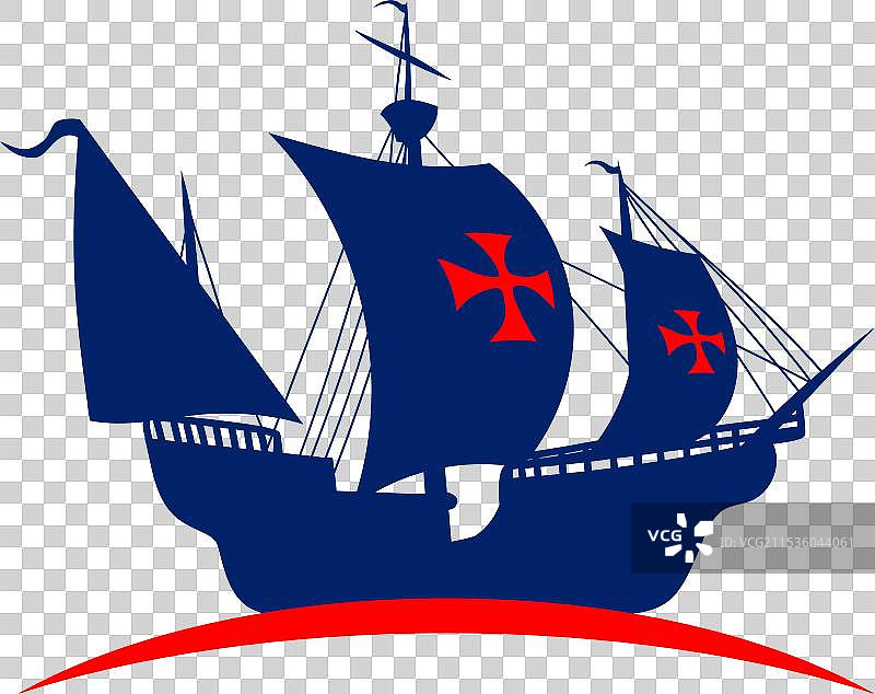 哥伦布日船只庆祝活动图片素材