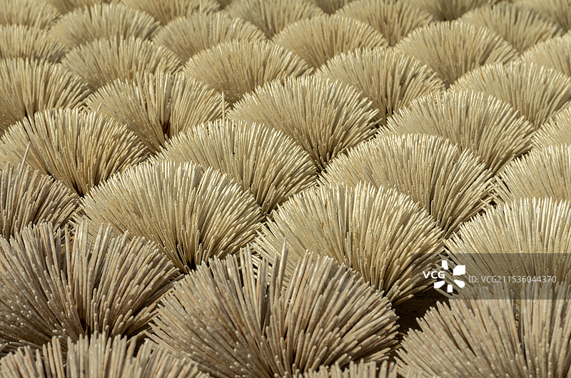 广东肇庆广宁县的竹子加工的香烛芯图片素材