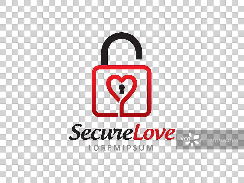 安全爱情标志符号或图标模板图片素材