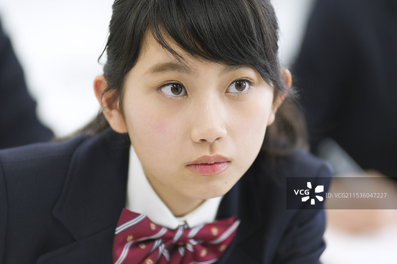 女学生上课图片素材