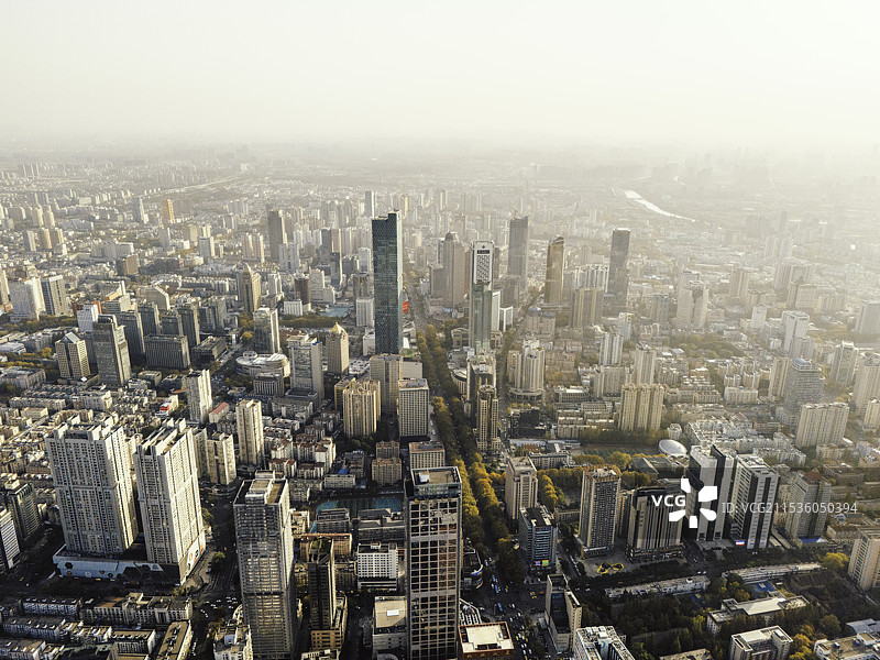 南京新街口航拍图片素材