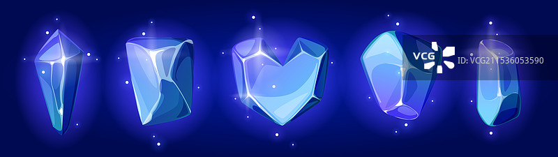 神奇的发光冰晶收藏图片素材