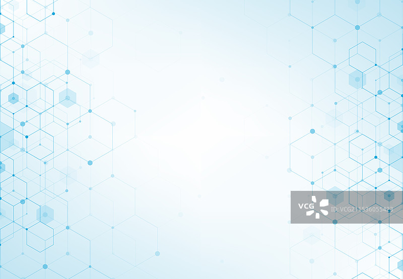 抽象的六角分子结构图片素材
