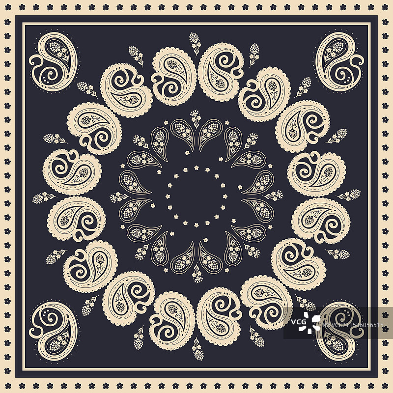 黑白围巾或头巾设计图片素材