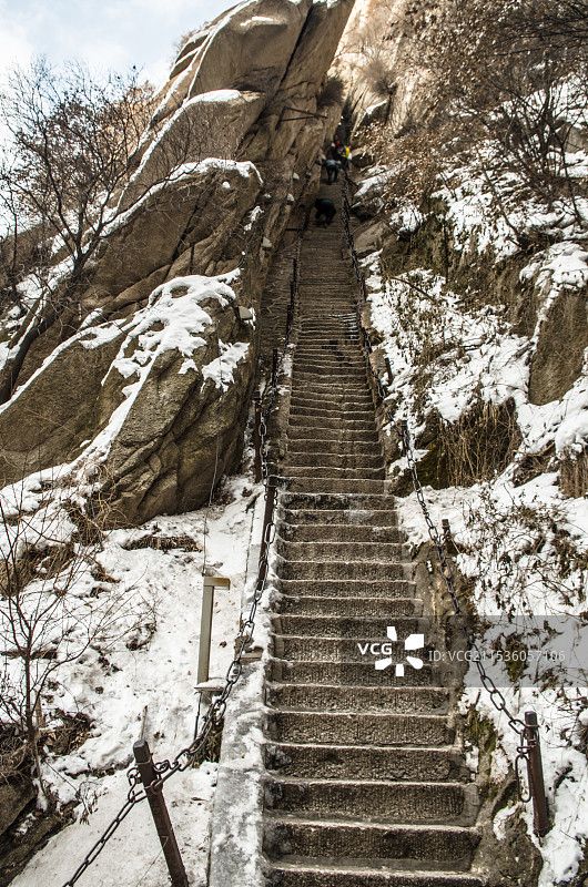 西岳华山千尺幢图片素材