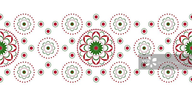 经典乡村边框，带有花卉圆形元素图片素材