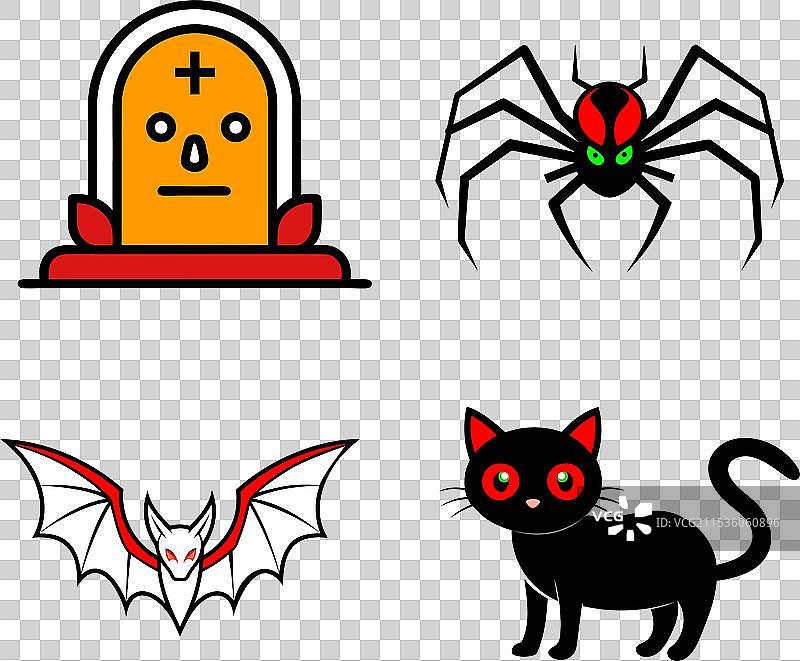 万圣节图标集图片素材