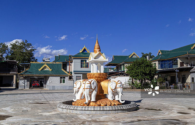 傣族白象建筑图片素材