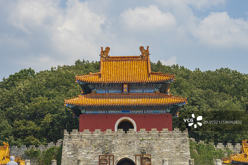 湖北钟祥-最美皇陵-明·显陵-宝城明楼图片素材