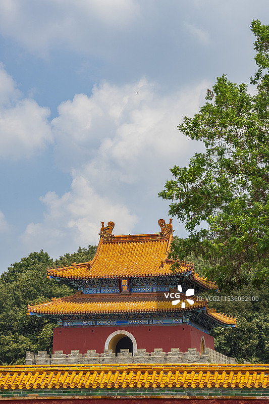 湖北钟祥-最美皇陵-明·显陵-宝城明楼图片素材