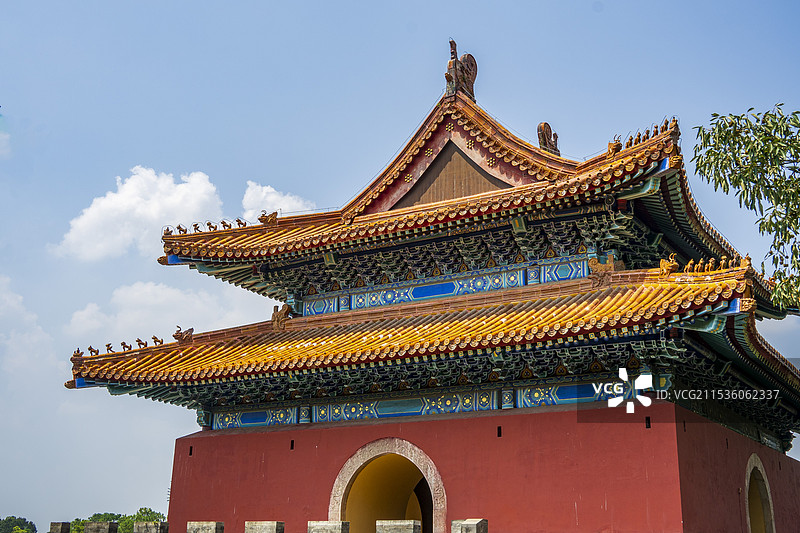 湖北钟祥-最美皇陵-明·显陵-宝城明楼图片素材