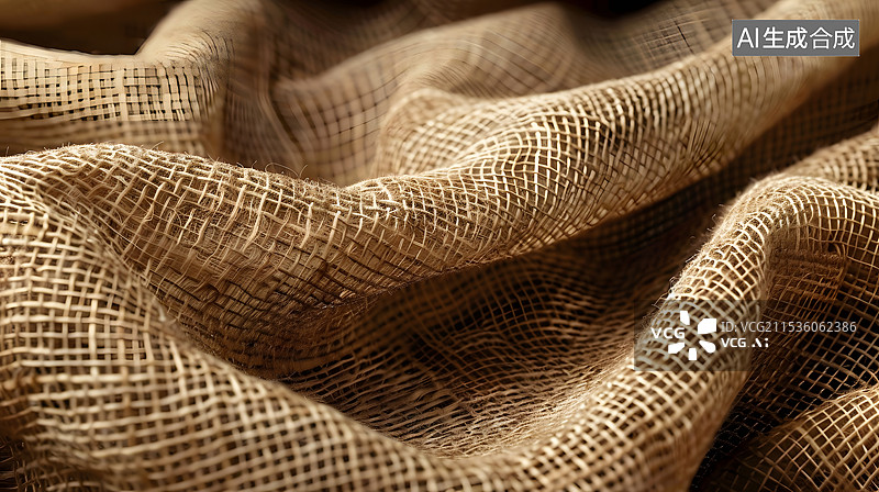 【AI数字艺术】亚麻纤维织物纹理，桌布表面，布背景图片素材