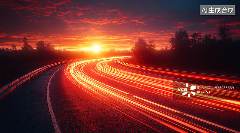 【AI数字艺术】科技感动感光线，汽车广告背景图图片素材