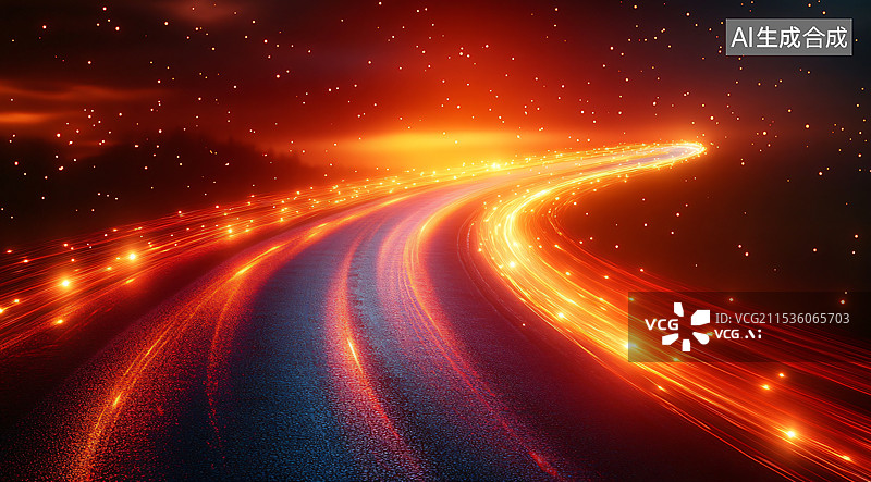 【AI数字艺术】科技感动感光线，汽车广告背景图图片素材