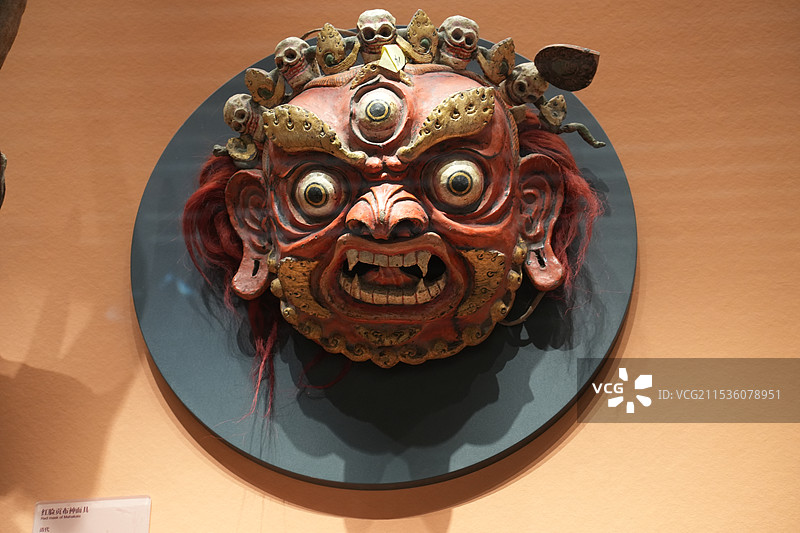 青海省博物馆护法神面具图片素材