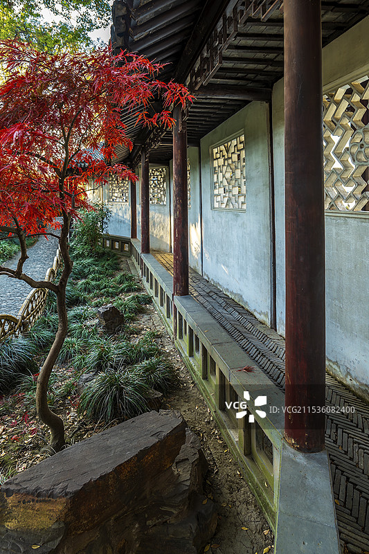 苏州沧浪亭秋色图片素材