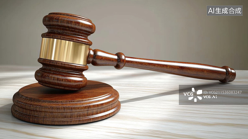 【AI数字艺术】法院的木槌，法槌桌面庄严图片素材