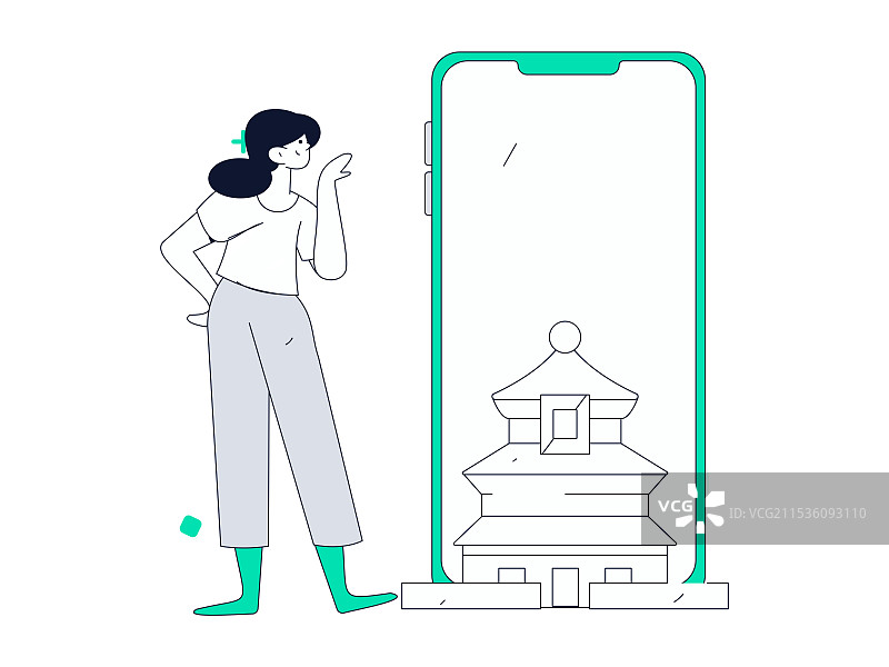 节假日旅游出行人物互联网背景矢量手绘插画图片素材