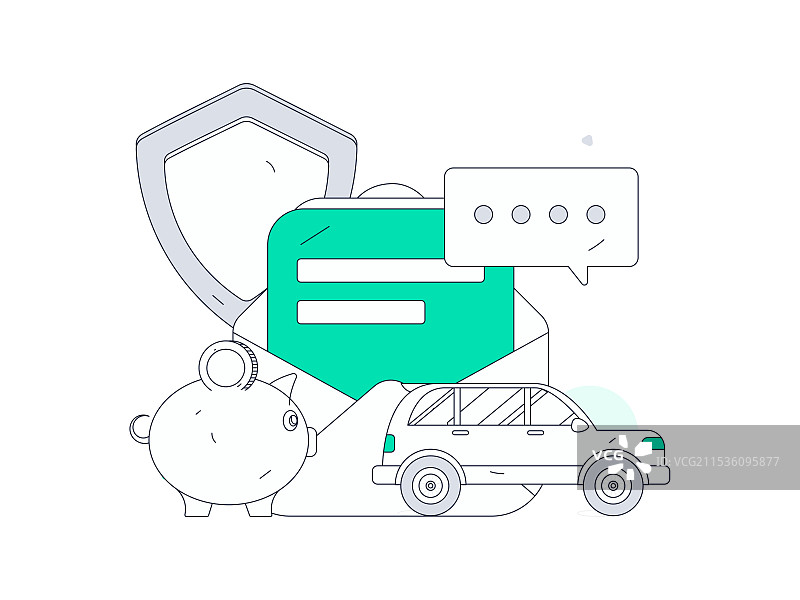 为汽车购买保险扁平人物矢量概念运营插画图片素材