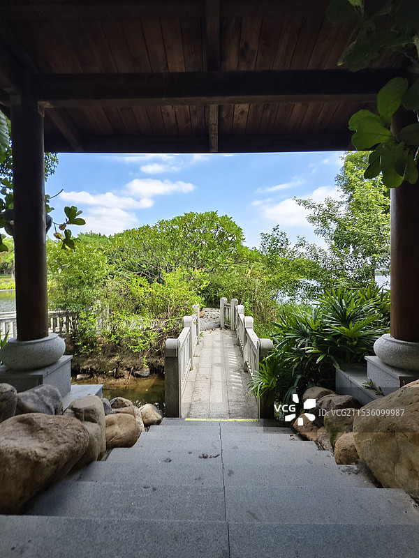 厦门市园林博览苑，古典园林建筑风光图片素材